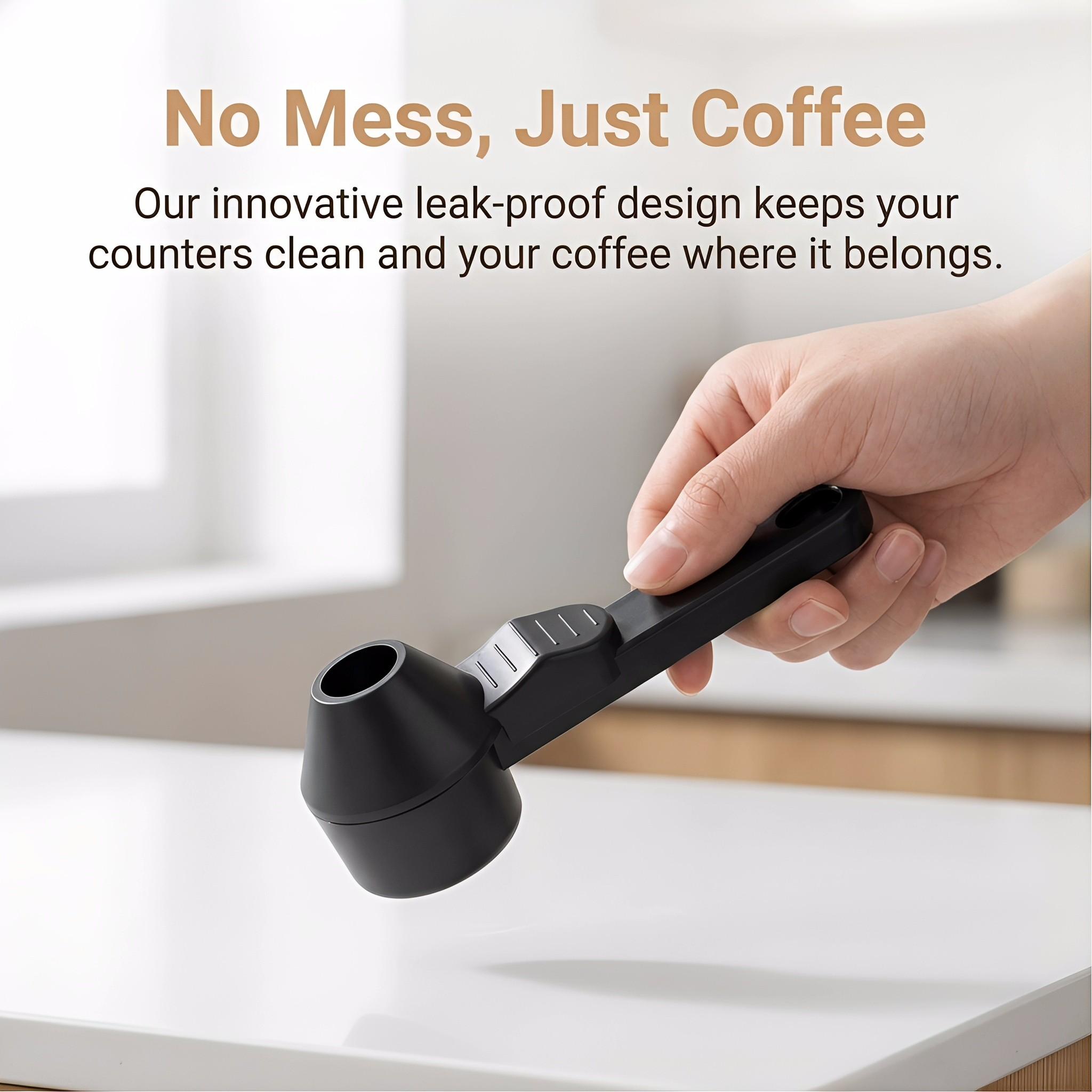 Creative Coffee Scoop with Long Handle, Large Capacity Leak-Proof Round Spoon, Innovative Coffee Measuring Tool, Perfect for Baristas & Home Use