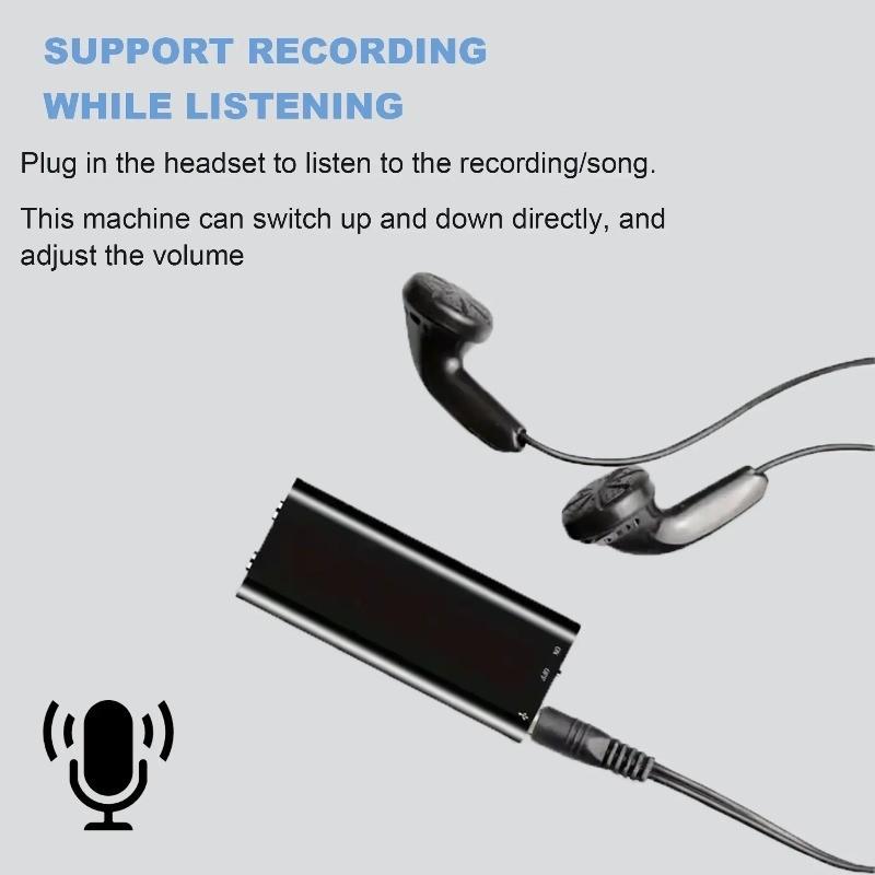 Professional Voice-Activated Digital Recorder, 8GB HD Noise-Canceling Mp3 Player, Ultra-Thin Portable Microphone for Business Meetings Professional Voice-Activated Digital Recorder, 8GB HD Noise-Canceling Mp3 Player, Ultra-Thin Portable Microphone for Business Meetings