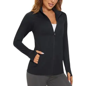 Women’s UPF 50+ Sun Protection Full Zip Jacket| Lightweight Long Sleeve Athletic Shirt with Pockets| Breathable Outdoor Top for Hiking Fishing Beach Travel