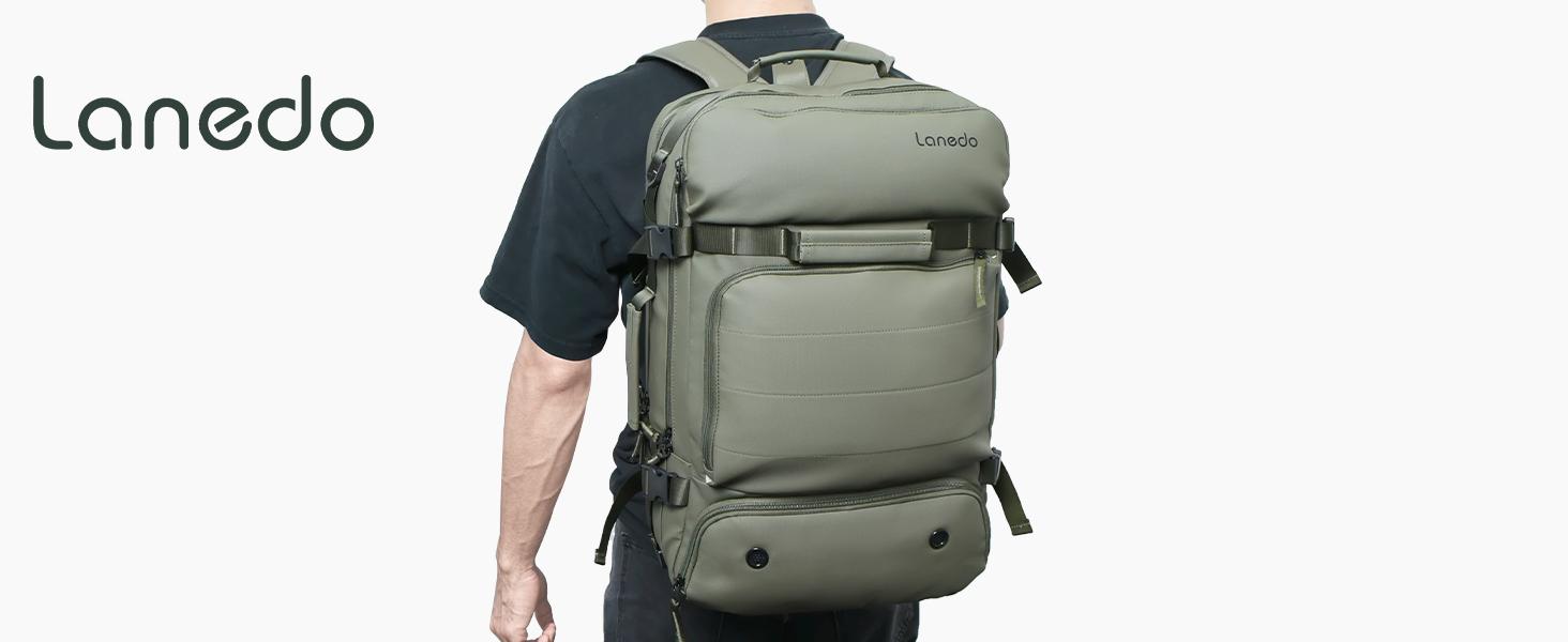 Expandable Flight-Approved Travel Backpack – Heavy Duty Carry-On with Laptop Compartment, Multi Pockets, Wet Isolation & USB Port for Business Use