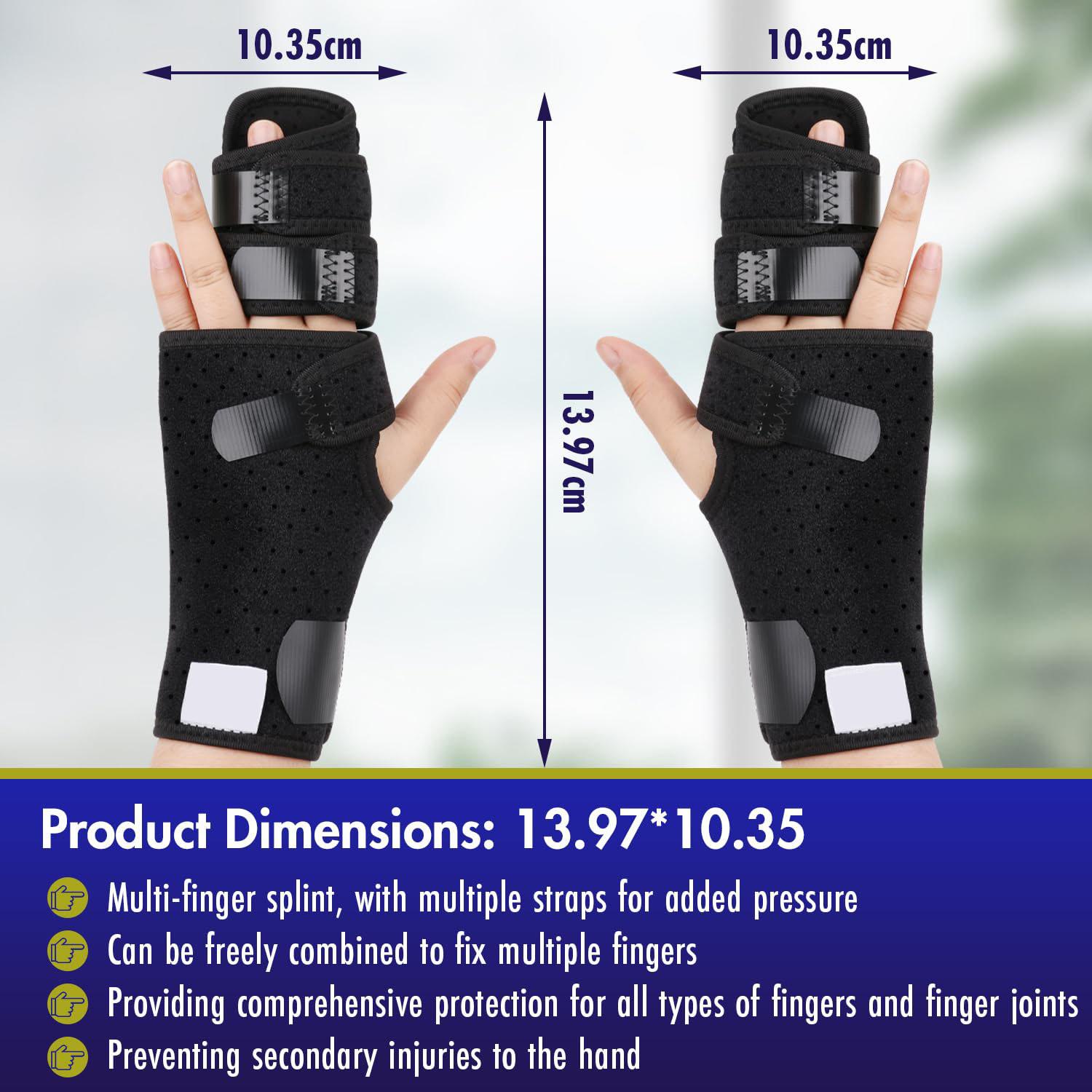 Left Hand Trigger Finger Splint Support For 2-3 Fingers Including Middle Index Little Or Ring Finger  Effective Relief For Trigger Finger Broken Finger Hand Contracture Healthcare Tool