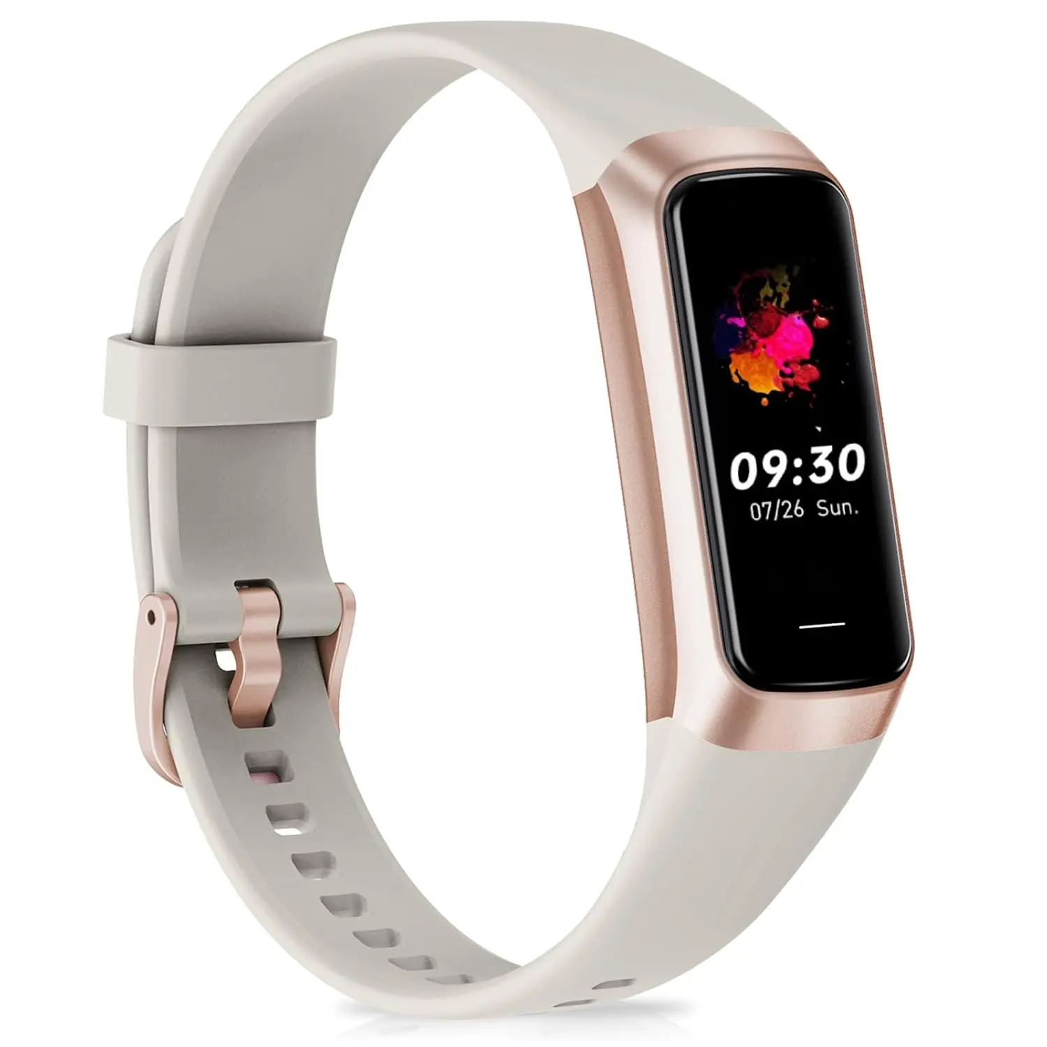 Fitness Tracker with 24/7 Heart Rate, Activity Trackers with Blood Pressure Sleep Monitor, 1.10" AMOLED Screen Step Tracker, Waterproof Step Counter, Health Smart Watch Pedometer for Women Men