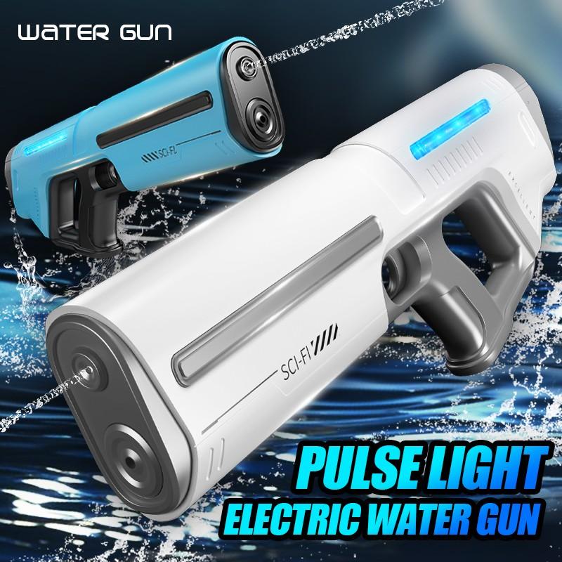 Bestselling Electric Continuous Fire Water Gun, Pulse Light Electric Water Gun, Summer Water Toy, Automatic Suction Fill Water Gun