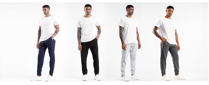 THE GYM PEOPLE Mens' Fleece Joggers Pants with Deep Pockets in Loose-fit Style Fitness Trousers Outfit Plain Menswear