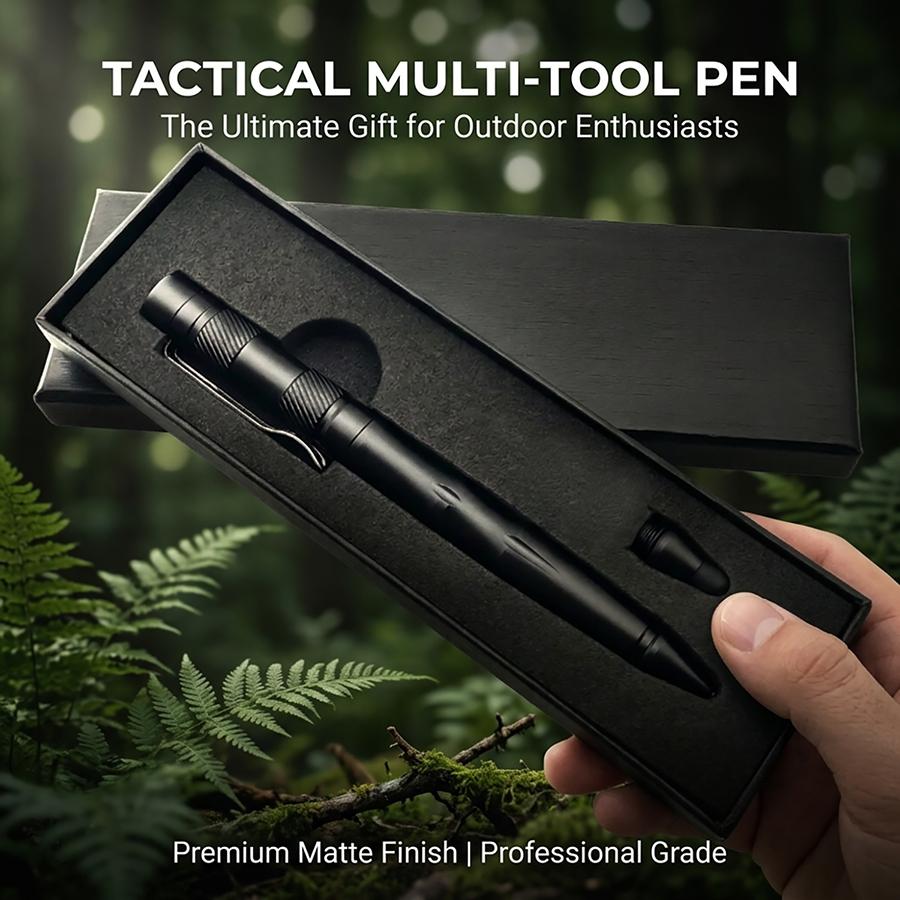 Tungsten steel window breaker multifunctional tactical pen with touch screen head signature self-defense pen outdoor combination tool