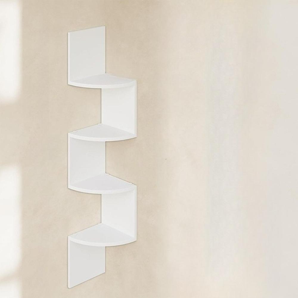 4 - tier corner floor storage rack for living room and bedroom corners, multi - layer narrow space storage rack, household living room and balcony corner storage rack, simple floor - standing multi - layer clutter organizer