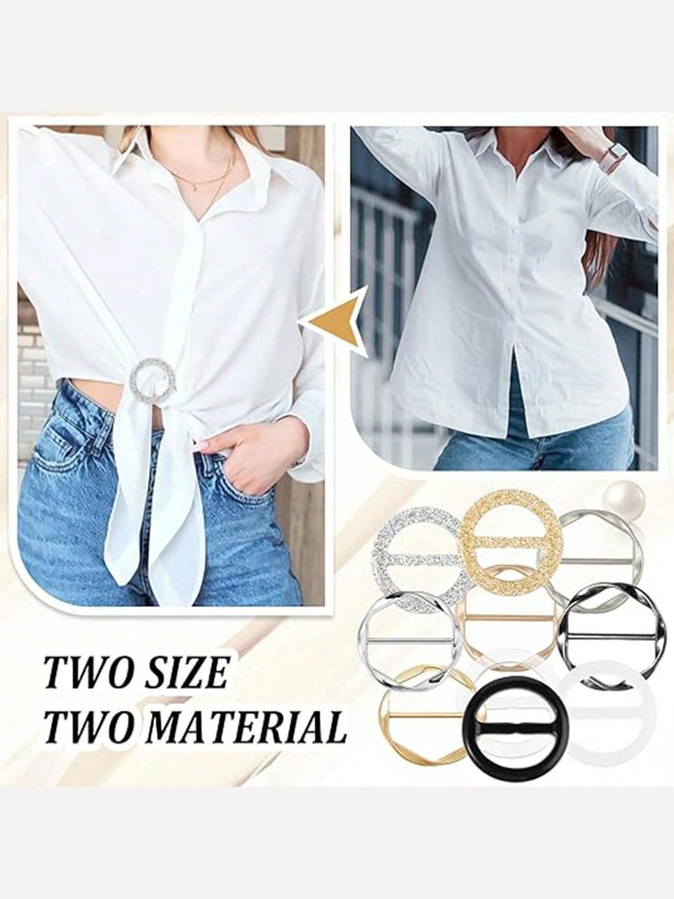 10-Piece Multi-Functional Plastic and Metal Scarf/t-Shirt Clips, Easy Knotting and Waist Cinching, Ideal for Sewing, Knitting, DIY Crafts