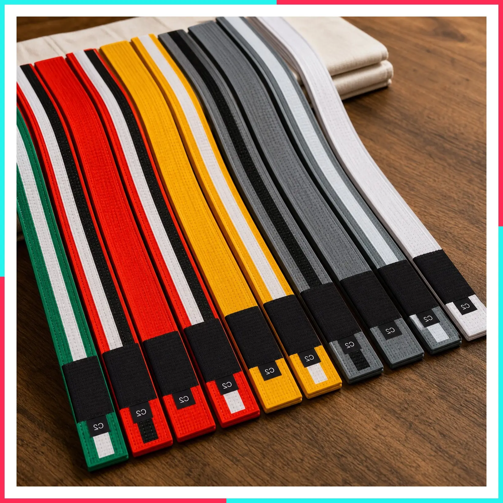 Kids Brazilian Jiu Jitsu BJJ Belts - Preshrunk Martial Arts Youth Belts for Girls & Boys with Ranking Stripes