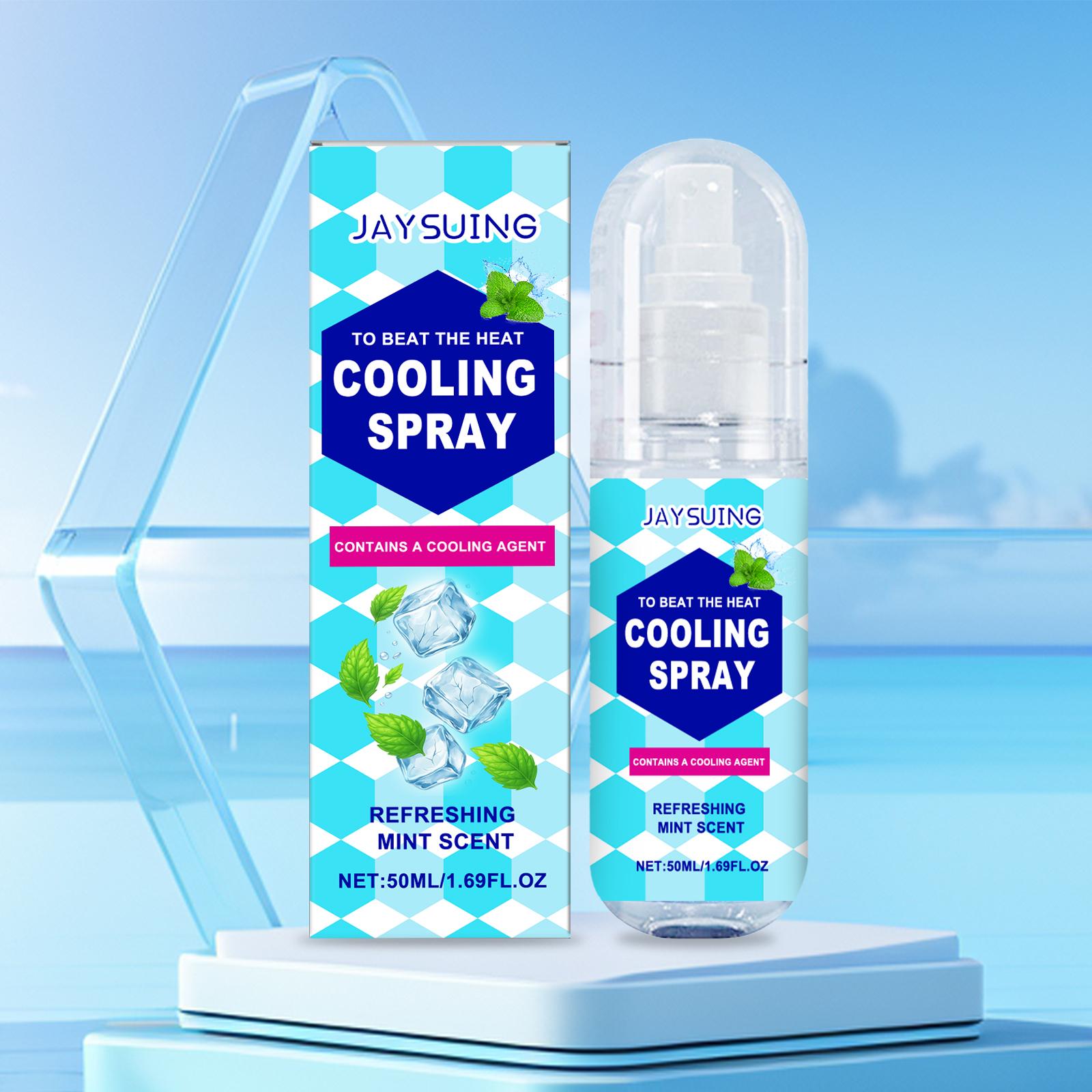 50ML Outdoor Cooling Spray, Portable Summer Body Refreshing Mist, Long-Lasting Cool Scent, Essential for Outdoor Travel, Suitable for All Skin Types