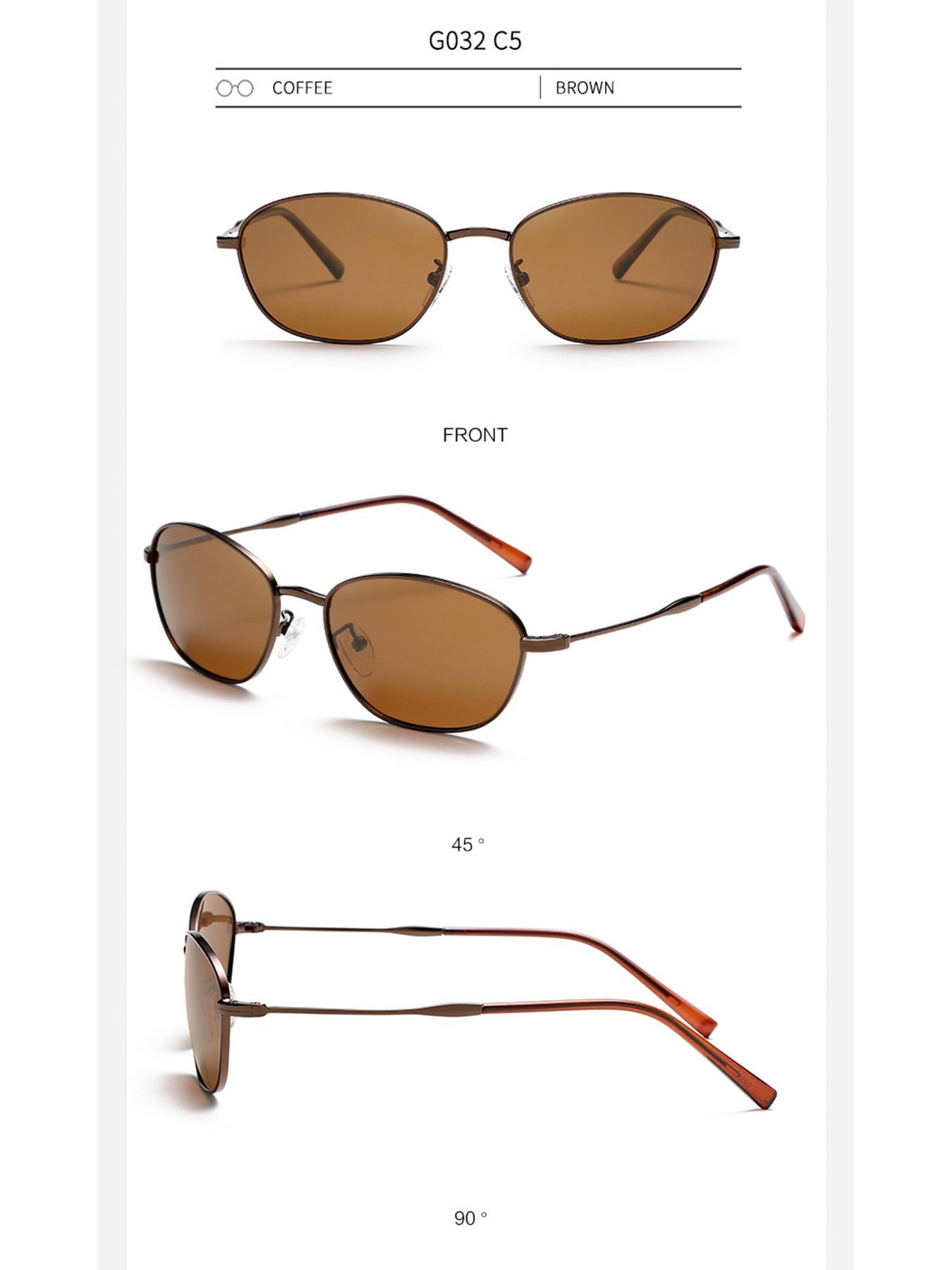 Mira Women's Small Frame Sunglasses, Fashion Metal Polarized UV Protection, Unisex Driving Glasses, Daily Wear Shades G032