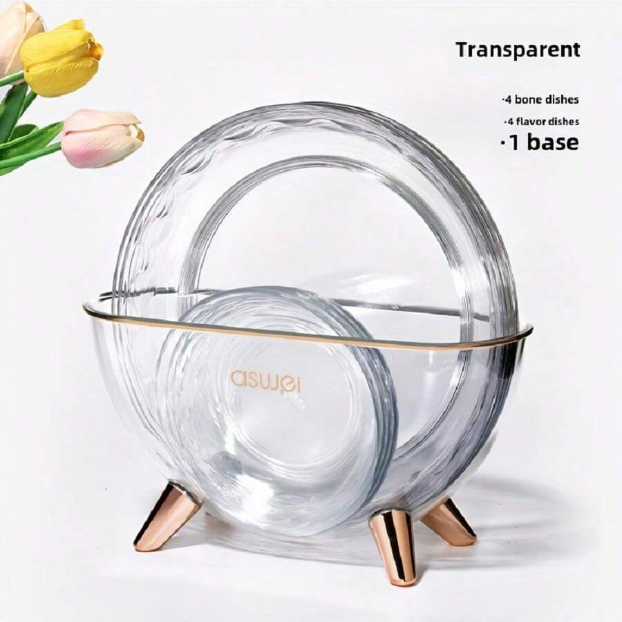 9-Piece Reusable Dessert Plates, Washable Sweet Treats Dishes, Multi-Functional Snack Trays, Creative Candy Bowls, Fruit Platters, Kitchen Essentials