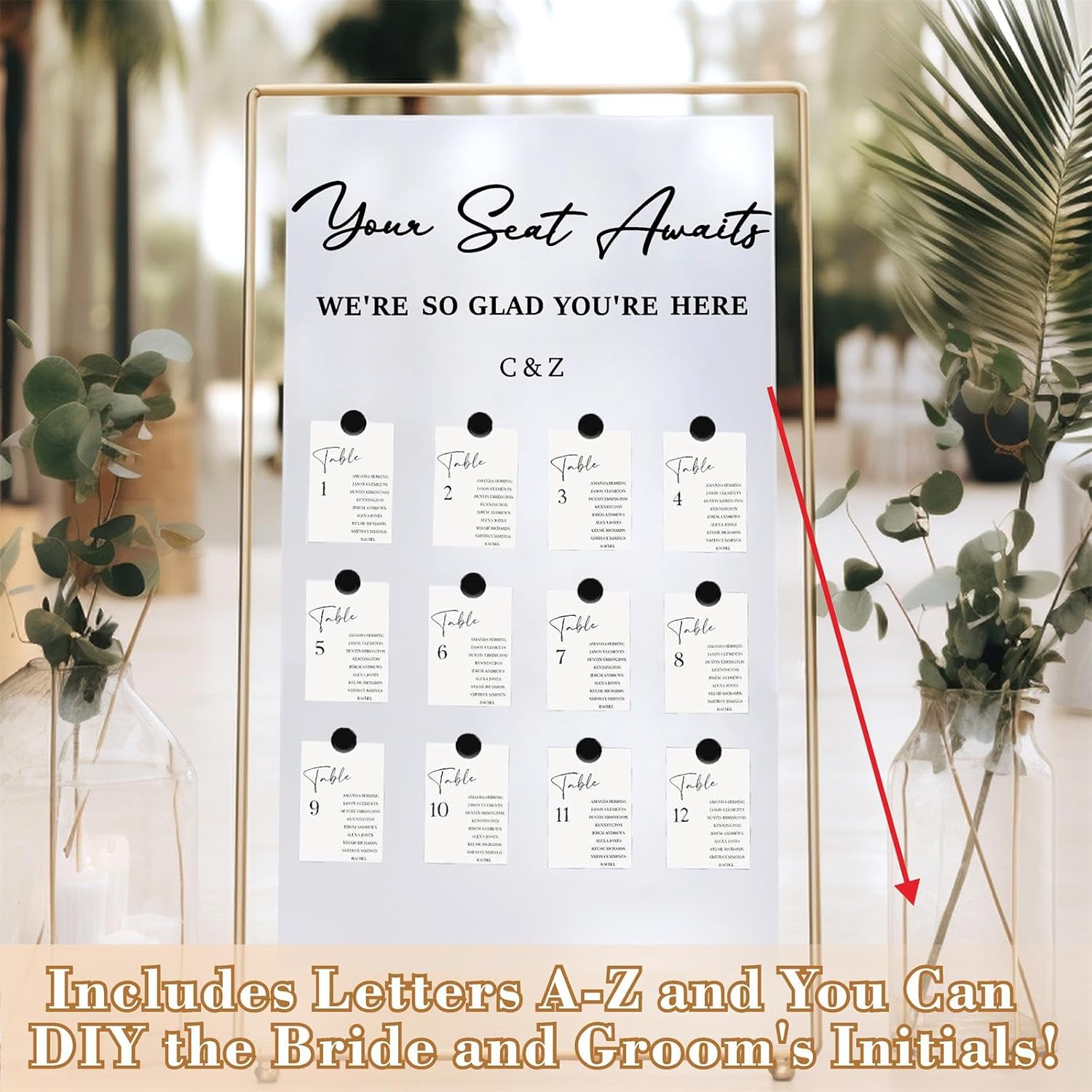 Wedding Sign  Wedding Seating Chart Decal Your Seat Awaits Stickers for Reception Display Selfie Mirror Stickers for Weddings Party Welcome to Our Weddings  for Seating Charts