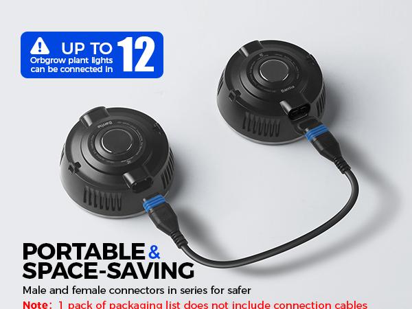 Barrina Orbgrow OG09 Puck LED Grow Light, 5000K 9W(135 Watt Equiv), Plant Lights for Indoor Plants Full Spectrum, Magnetic & Linkable, Small Grow lamp, Perfect for Plant Shelf, 1 Pack, Black