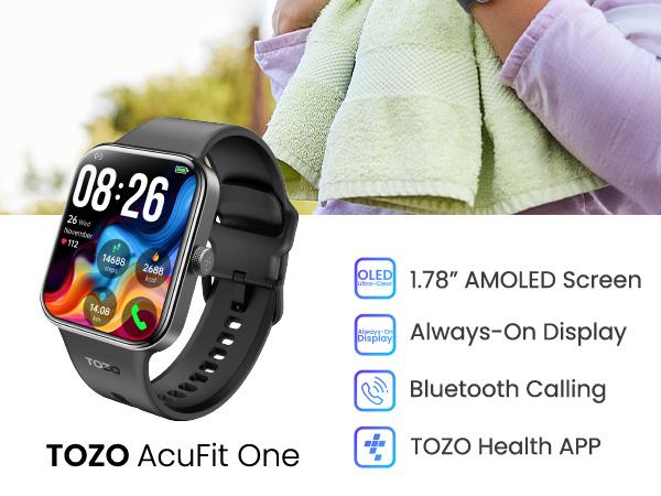 TOZO S4 AcuFit One Smart Watch 1.78" AMOLED Screen for Men Women Devices Wearable Smartphone healthwatch phonewatch waterproof watch FathersDayGift