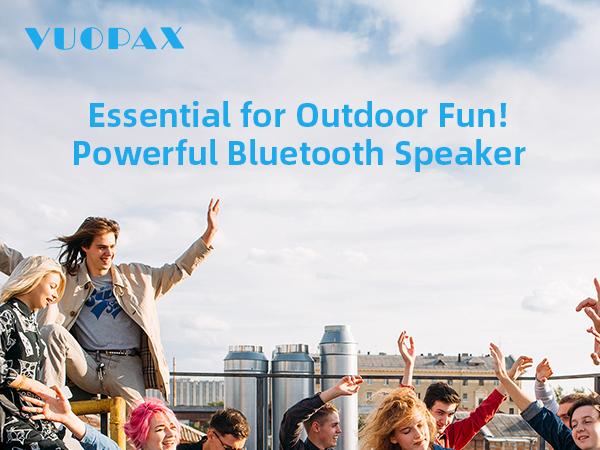 Portable Bluetooth Speakers 200W Peak Sound Deep Bass IP65 Waterproof Outdoor w 2 Subwoofer Tweeter DSP Bass Boost Fast Charging TWS TF USB AUX 24H Playtime Audio