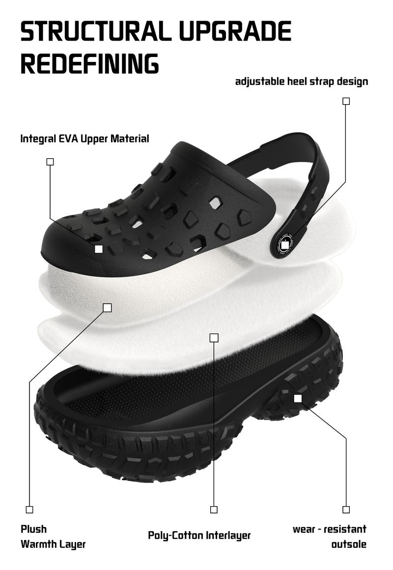 YASSIA Titan Series Plush Slippers | 5cm Street-Style Warm Slides