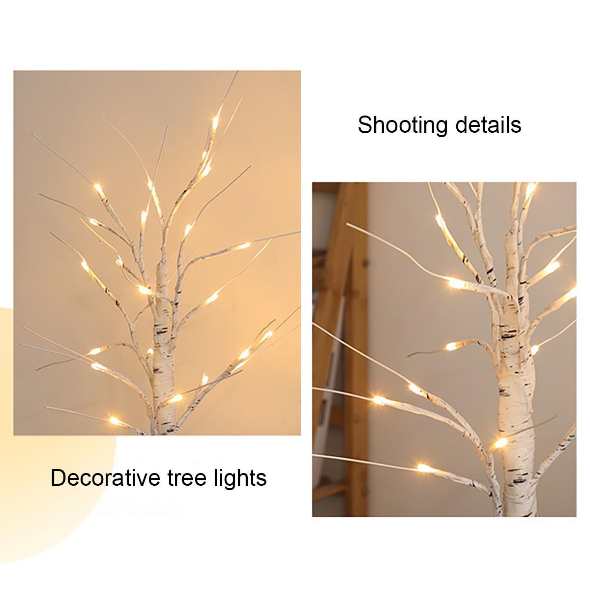 1Pc 24 LED Bendable Willow Branch Light String,Birch Tree Shaped Light,Battery+USB Power Supply,Indoor Night Light Atmosphere Decoration Light,Party Lighting Decoration,Suitable for Home,Parties and Festivals,Gift for Birthdays (Excluding battery)