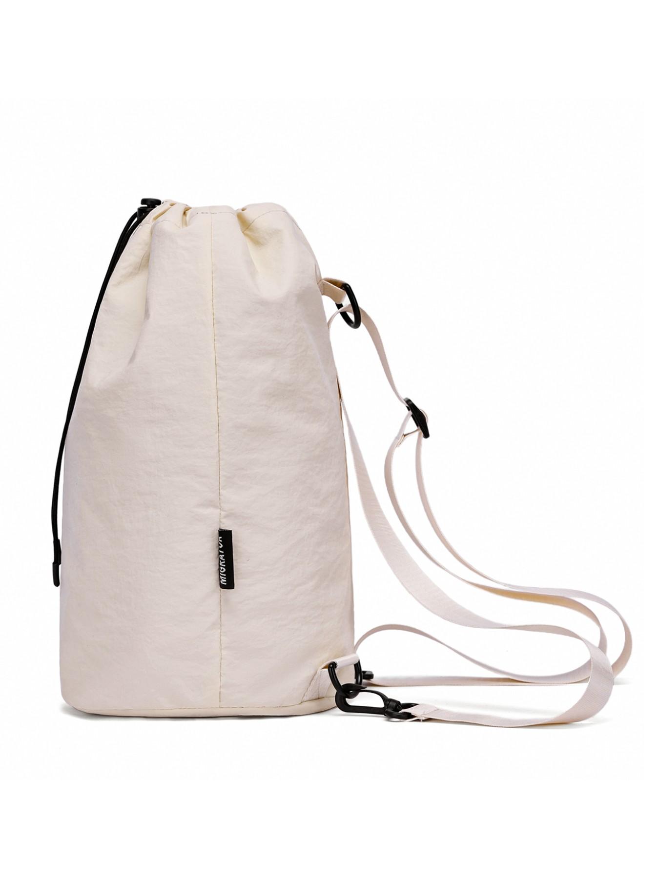 Multifunctional Drawstring Bucket Bag, Casual Commute Crossbody, Lightweight Nylon, Outdoor Versatile Shoulder Bag, Durable Anti-Scratch Fabric