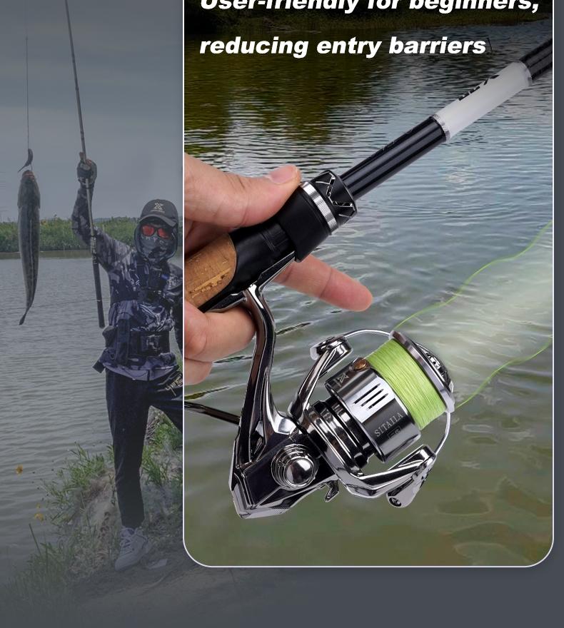 Xiwali Stella Ii Pearl Body Fishing Reel with 6+1 Closed Bearings, 5-Layer Waterproof, Anti-Tangle Spool, Dual Bearing Stabilizing Gear for Lure Enthusiasts Fishing Tackle