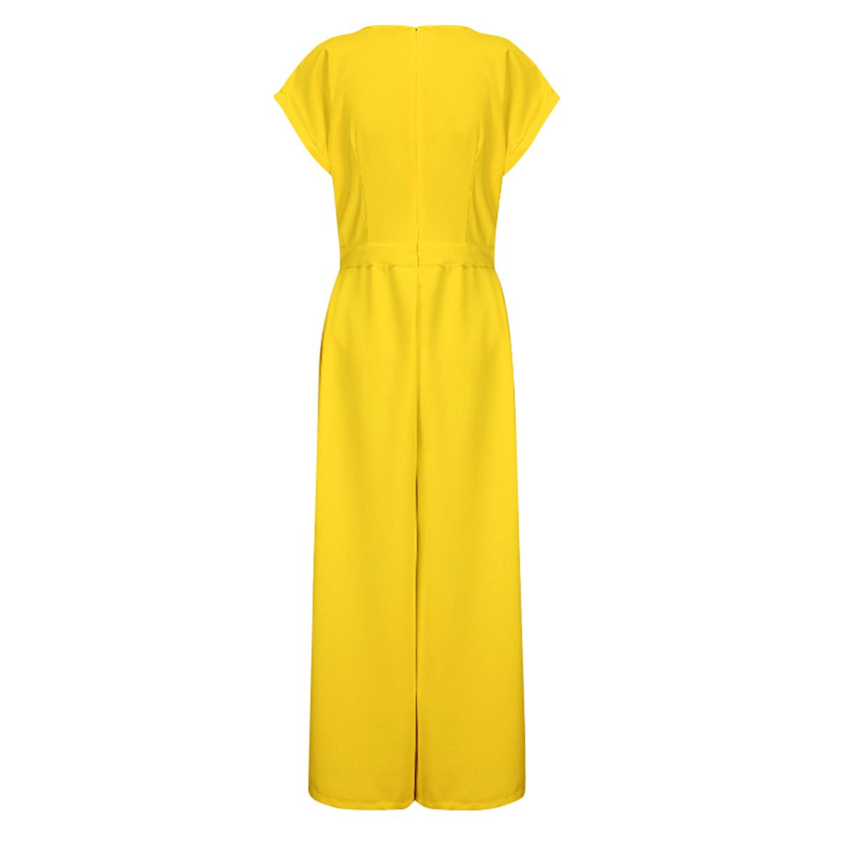 UOOZEE Women's Chic Elegant Cap Sleeve V-Neck Wide Leg Overall - Fitted Polyester Women's Clothes, Minimalist Style Outfit for Teacher, Interview (Note: Runs 1 size smaller; order 1 size larger),summervibes UOOZEE Women's Chic Elegant Cap Sleeve V-Neck Wide Leg Overall - Fitted Polyester Women's Clothes, Minimalist Style Outfit for Teacher, Interview (Note: Runs 1 size smaller; order 1 size larger),summervibes