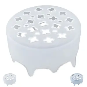 Reusable Silicone Flower Arranger Grid Insert, Multi-Star Hole Floral Stem Holder for Vases, Flexible Bouquet Spacer Tool to Shape DIY Floral Arrangements for Home Decor & Wedding Table Centerpieces