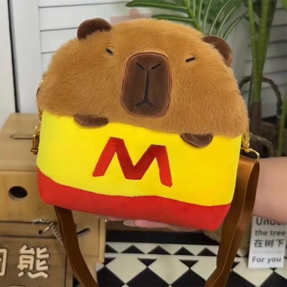Cute Soft Plush Capybara Backpack Girl Fashionable Crossbody Bag for Women Kawaii Shoulder Bag for Children Gifts for Girlfriend