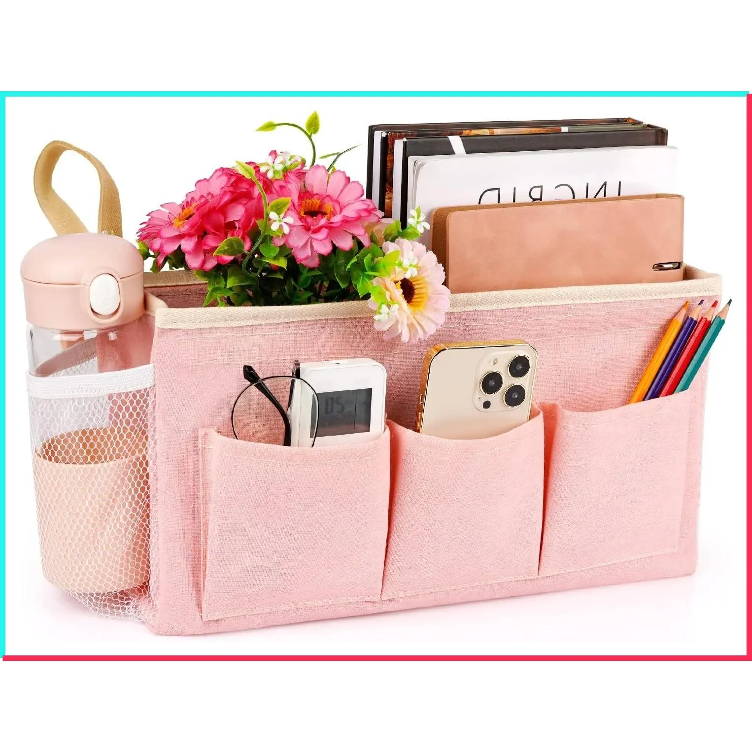 Bedside Caddy, Bedside Storage Bag Hanging Organizer for Bunk Bed