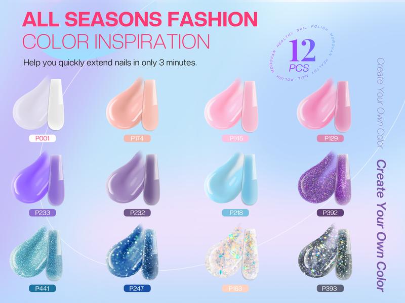 Beginner Poly Gel Nail Kit: 15/8 Colors & UV Lamp | Complete DIY Nail Art Set for Home Use | Perfect for Women & Girls Beginner Poly Gel Nail Kit: 15/8 Colors & UV Lamp | Complete DIY Nail Art Set for Home Use | Perfect for Women & Girls