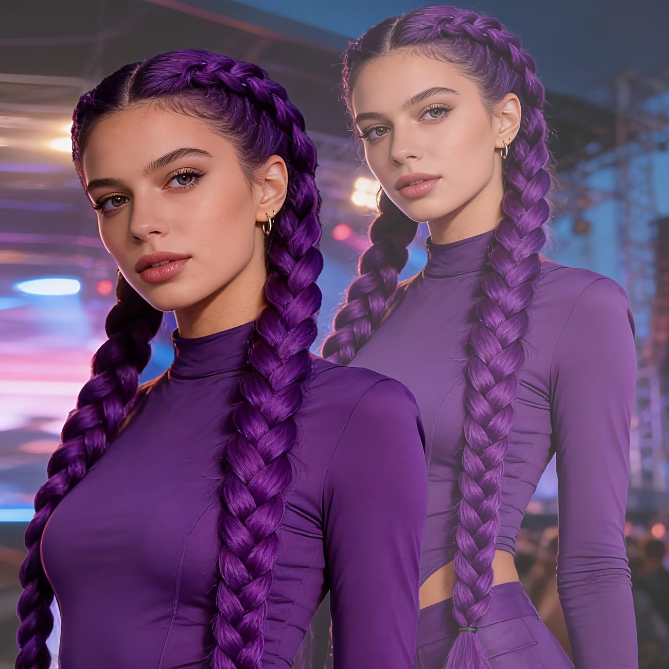 Anime Long Hair Fishbone Braid Hair Clip Ponytail Wig, Heat Resistant Fiber, Wavy Design, Ideal for Adult Women, K-Style, Cosplay, Festive Wear