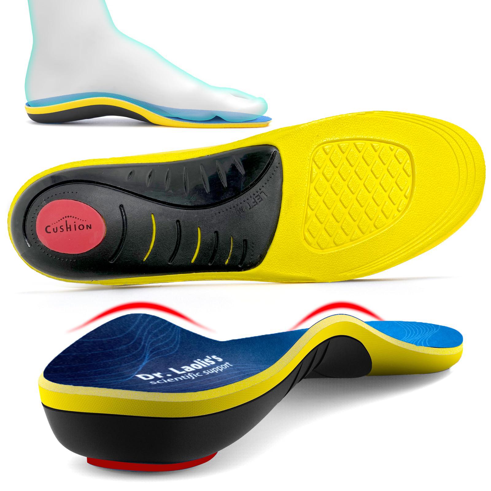 Dr.Laolis's Plantar Fasciitis Feet Insoles for Men & Women, Heavy-Duty High Arch Support  Insole, Shock-Absorbing Insoles, Orthotic Insoles, Trim-To-Fit Design, Ideal for Running, Hiking, Work Boots, Shoes, Footwear, Foot Pads