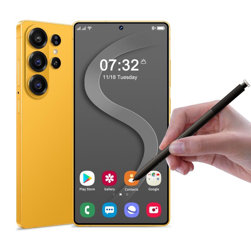 S25 Ultra Unlocked 4G Android 14 Smartphone.8GB+128GB,6.99" HD Display,8MP+20MPCam,4400mAh, Dual Card, Built-in Pen, FaceUnlock, , Case & ProtectorDual , Case & Protector budget-friendlysmartphones unlockedphone cost-effective phone flash s