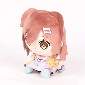 New Hololive Inugami Korone Plush Doll Set 20cm Cute Vtuber Stuffed Toy Soft Plushie Collectible Gift for Fans Home Room Decor