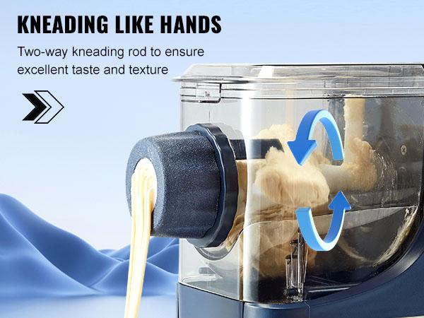 VEVOR Electric Pasta Maker, 150W Automatic Noodle Maker Machine with 8 Pasta Shapes, 4 Intelligent Modes, 500g Flour Capacity Pasta Maker Machine with Measuring Cups, Cleaning Brush for Home Kitchen