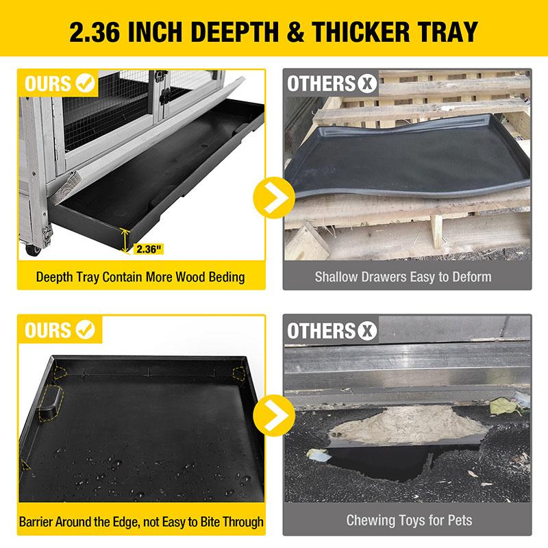 Aivituvin-AIR58 Two Levels Guinea Pig Cage| Large Hamster Cage with Wheels