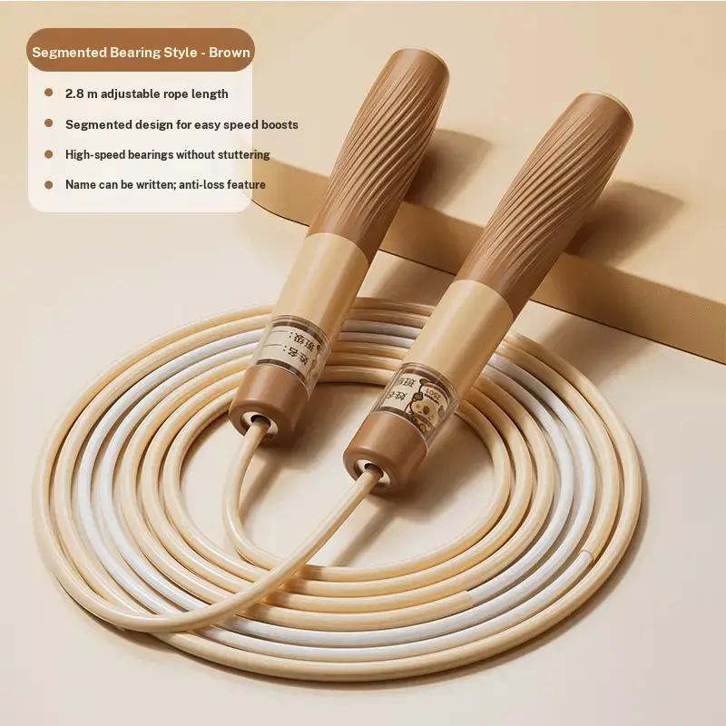 Factory Direct Kids Jump Rope Double Bearing Transparent for Preschoolers Beginners Students PE Test Speed Training
