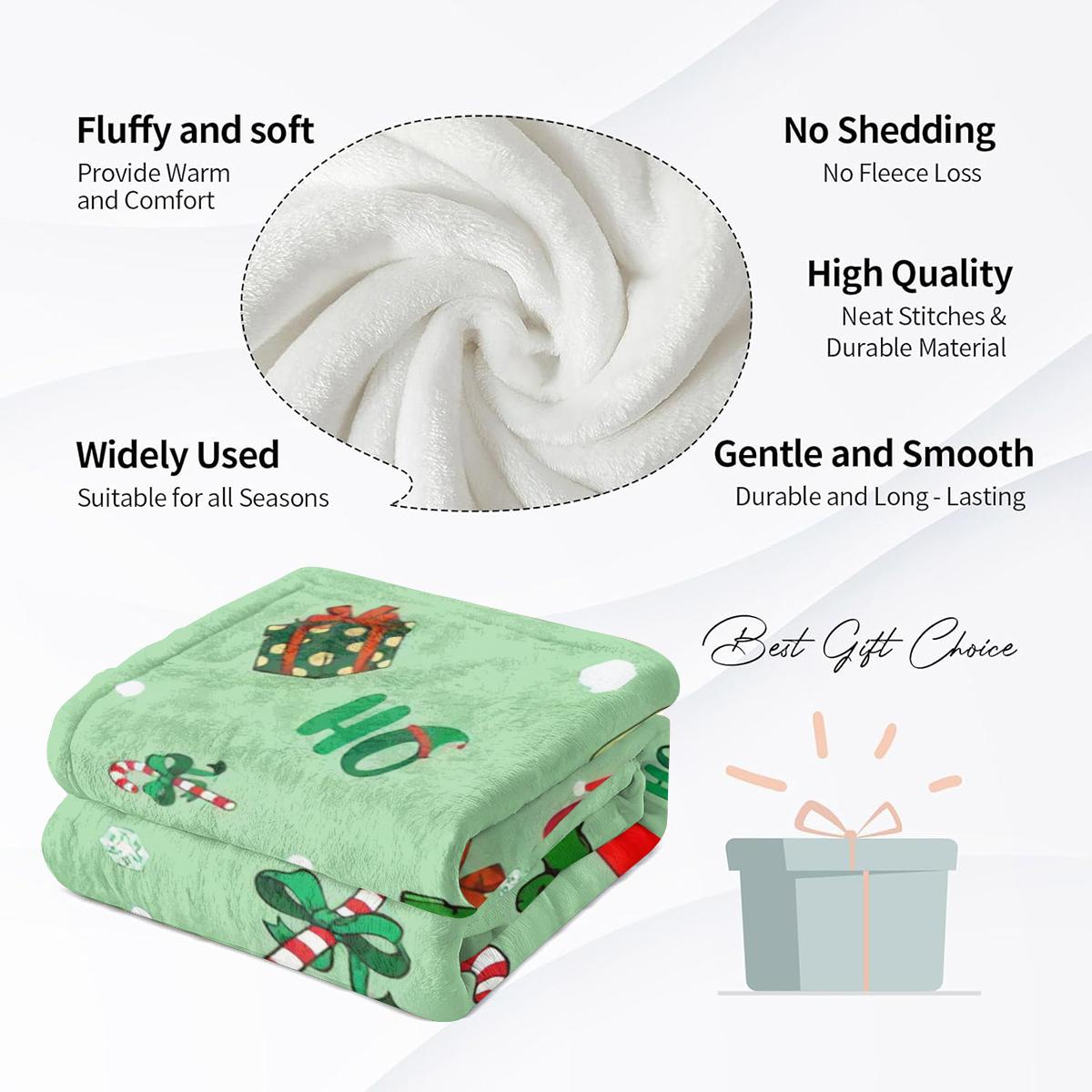 Comfortable Christmas Anime Grinch Gift Blanket, Flannel Blanket for Holiday Gifts, Soft Skin-Friendly Multi-Size Blanket, Perfect Home Decor