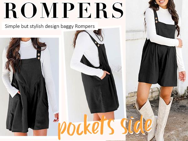 ANRABESS Women's Short Overalls Summer Casual Adjustable Strap Loose Linen Short Bib Overalls Sleeveless Jumpsuit Outdoor Rompers women dungarees