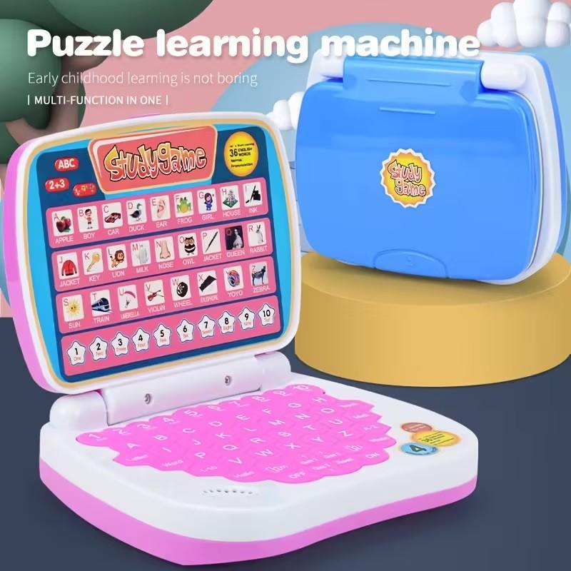 Electronic Digital Learning Toy, Word Learning Machine, Mini Study Computer, Portable, English Language, Letters Numbers Music, Suitable for Kids 3+, Christmas Gift, Phonics Learning Pad