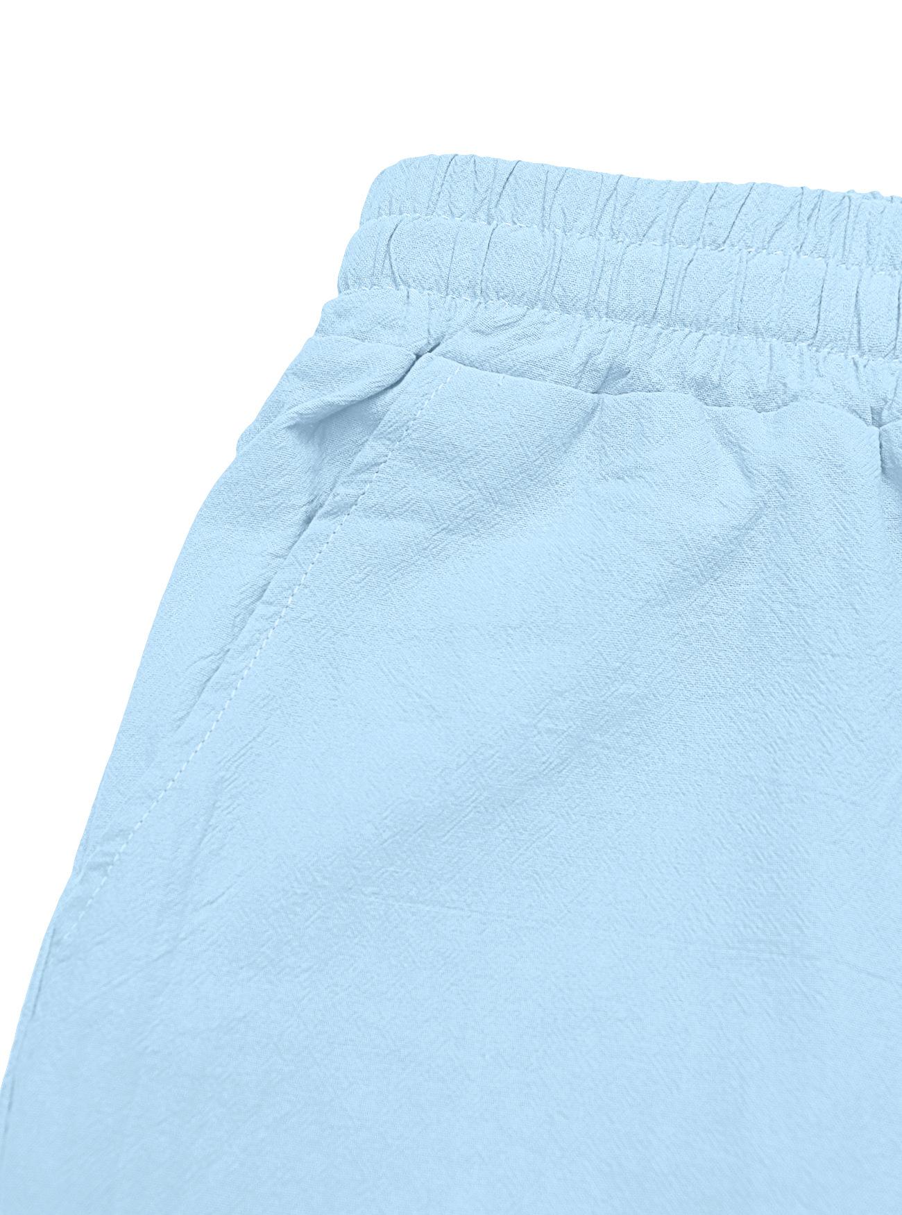 Western-Style Men's Cotton-Linen Casual Trousers - Straight-Leg, Plus-Size, Loose-Fit, Breathable Summer Linen Beach Pants