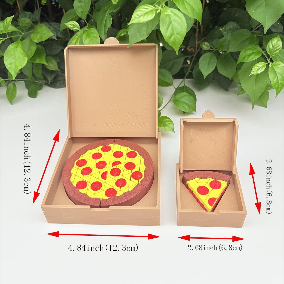 Pizza Box for Mini Pixel Pizza Stress Toys,3D Printed Mini Pizza Puzzle Box