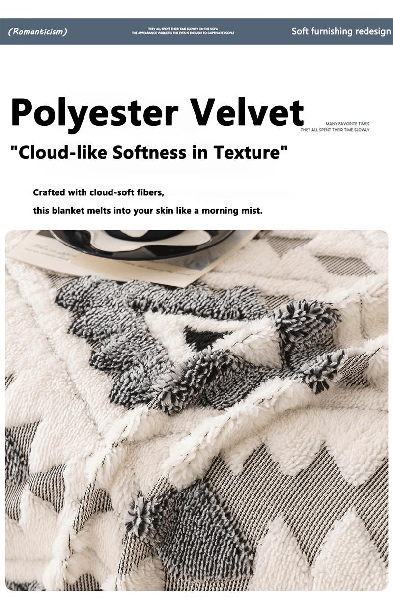 1 Piece Boho Plush Sofa Cover Blanket Couch Cover | Geometric Pattern | Multi-Color Multi-Size | Pet-Friendly Anti-Scratch Sofa Scarf | 4-Season Universal Sofa Throw | Stain-Resistant Washable Furniture Cover | Living Room Bedroom Dining Office |