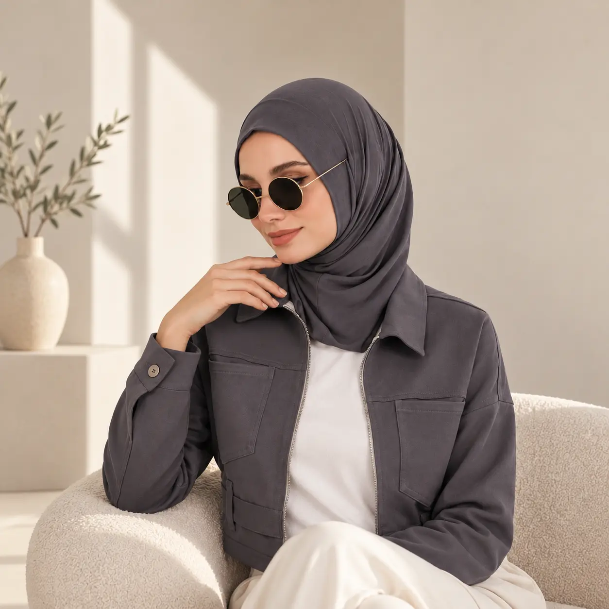Hijab Undercap with Tie Back & Ear Holes, Cotton Jersey Underscarf for Women, Adjustable Sports Cap for Gym & Glasses Wearers – Mariam's Collection (MH223)
