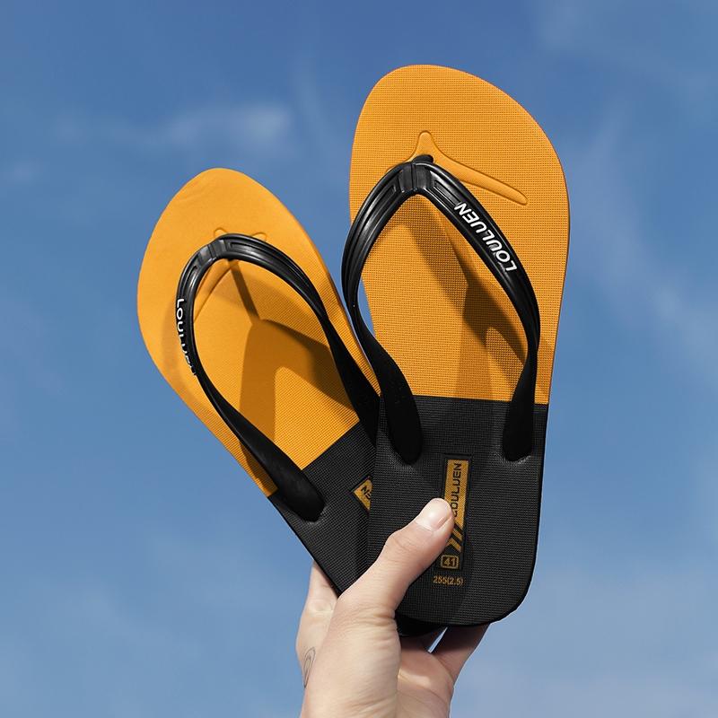 Men's PVC Flip Flops, Casual Comfortable Beach Sandals, Lightweight Non-Slip House Slippers, Ideal for Living Room, Bathroom, Beach