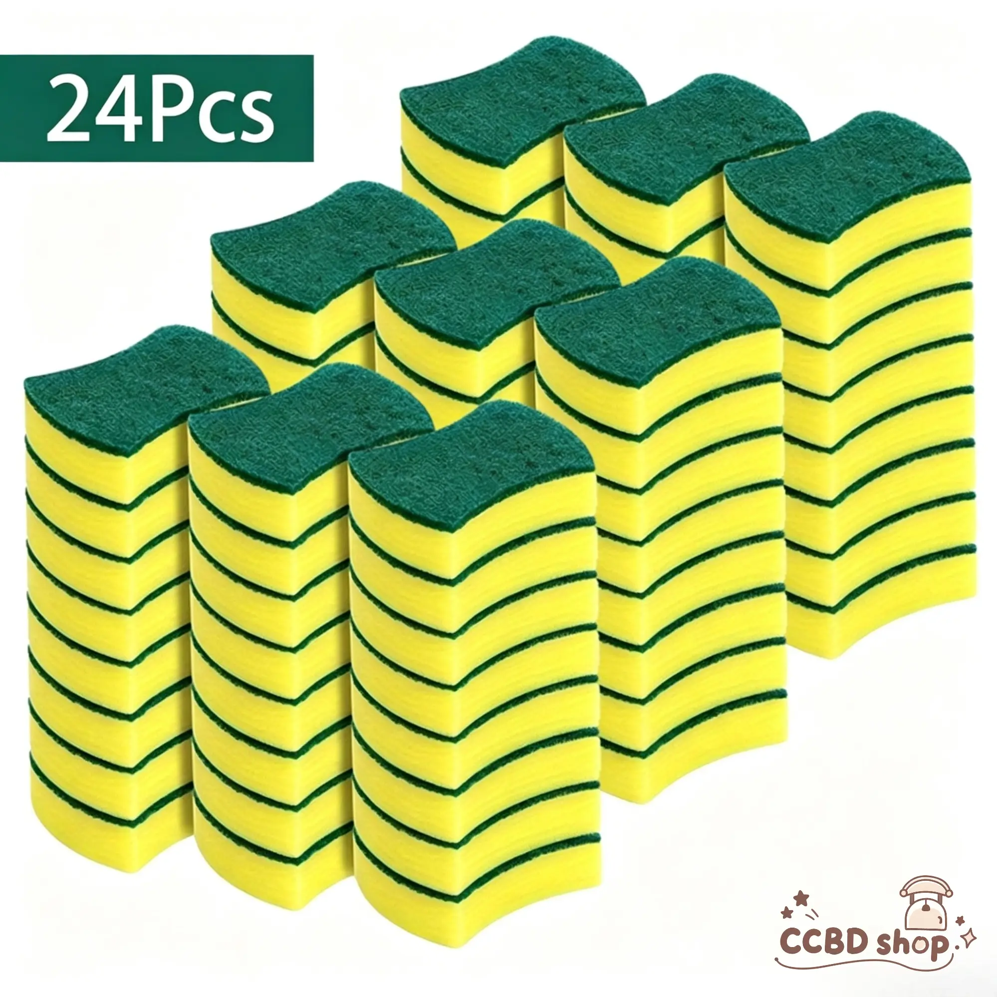 24 Pack Kitchen Cleaning Sponges & Dish Cloths, Non-Scratch Scrub Pads, Reusable Dishwashing Sponges for Pots, Pans, Plates, Sinks & Cookware, Multi-Surface Kitchen Cleaning Supplies 20s Flapper Accessory Set