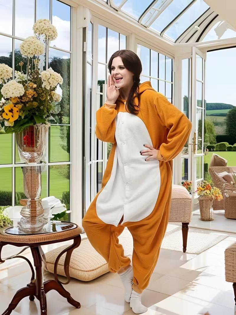 Adult Cartoon Kigurumi Onesie Pajama Set - Rilakkuma Bear, Unicorn Themes, Buttons, Slippers, Holiday (Halloween, Christmas) Casual Loungewear (Toys & Hobbies Stress Relief Classic Novelty Toy)