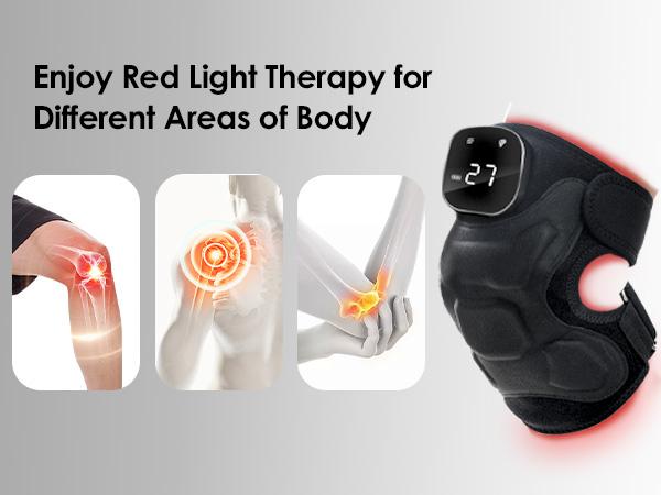 Red Light Therapy Knee Brace - Knee Massager with 4 Vibration Areas, 660nm&850nm, Wireless Controller, Red Light Therapy healing Device for Knee Elbow Shoulder