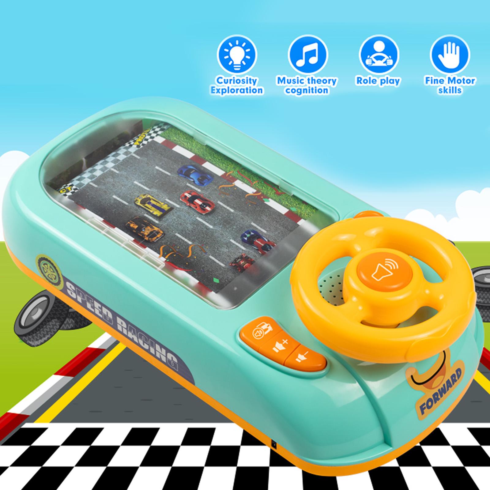 Racing Adventure Car Steering Wheel Toy for Kids Musical Driving Game Toddler Interactive Simulation Toy Educational Learning Play
