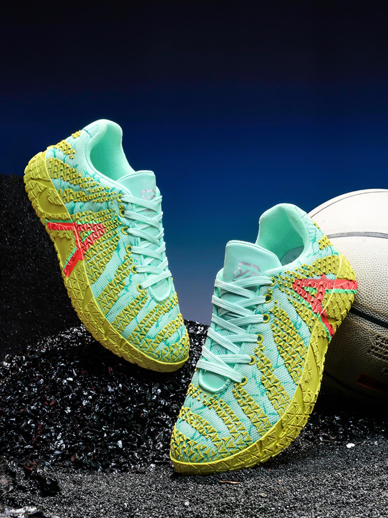 1 Pair Multi-color Outdoor Practical Basketball Shoes - KPU Upper + High-elastic Cushioning + Rubber Outsole, For Outdoor Basketball Competition & Daily Styling, Strong Wrap, Anti-slip & Wear-resistant