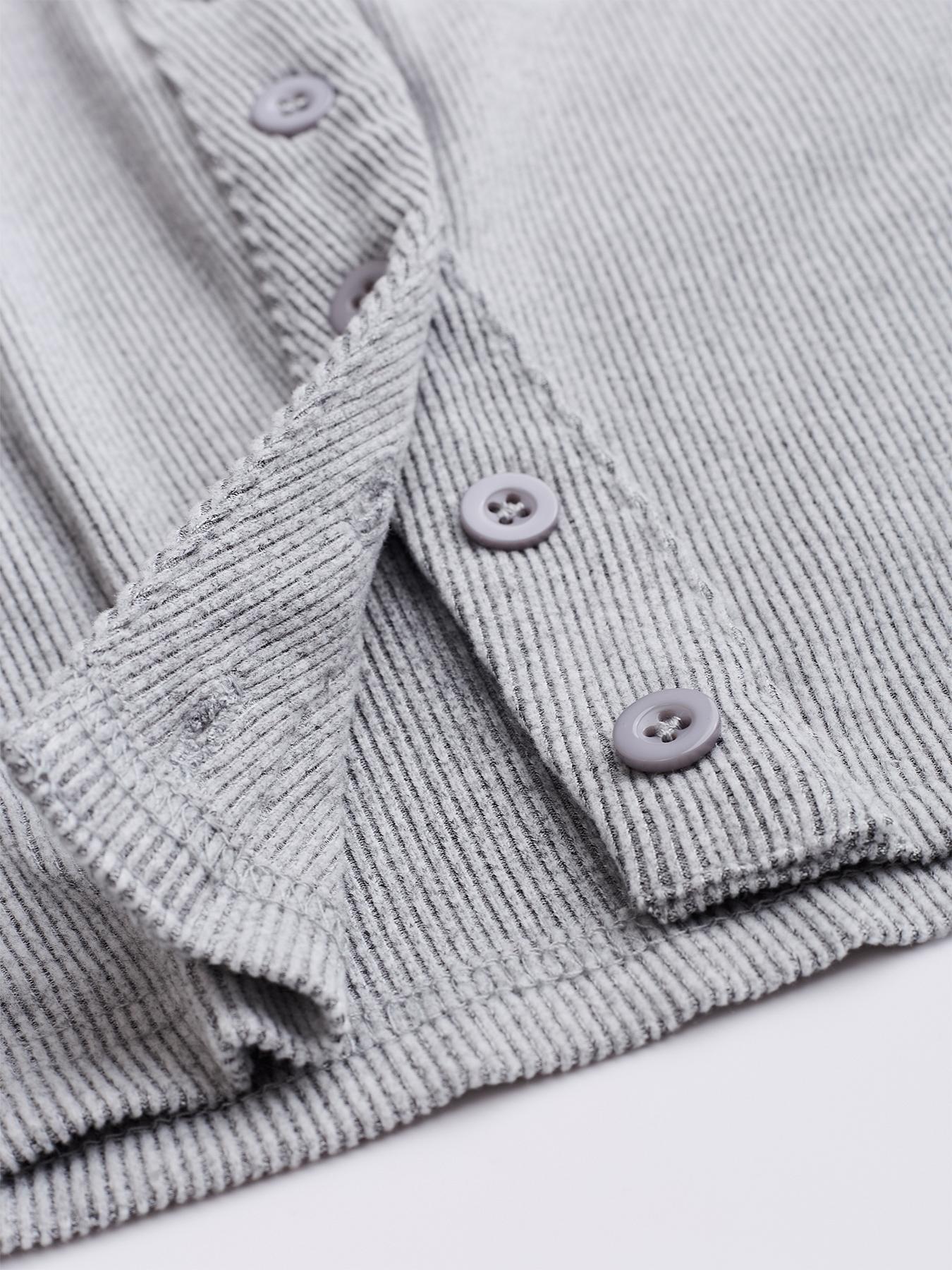 Two-piece Set Women's Solid Button Front Ribbed Crop Top & Elastic Waist Pants, Casual Long Sleeve Outfits for Spring & Fall, Women's Clothes for Daily Wear, Airport Outfit