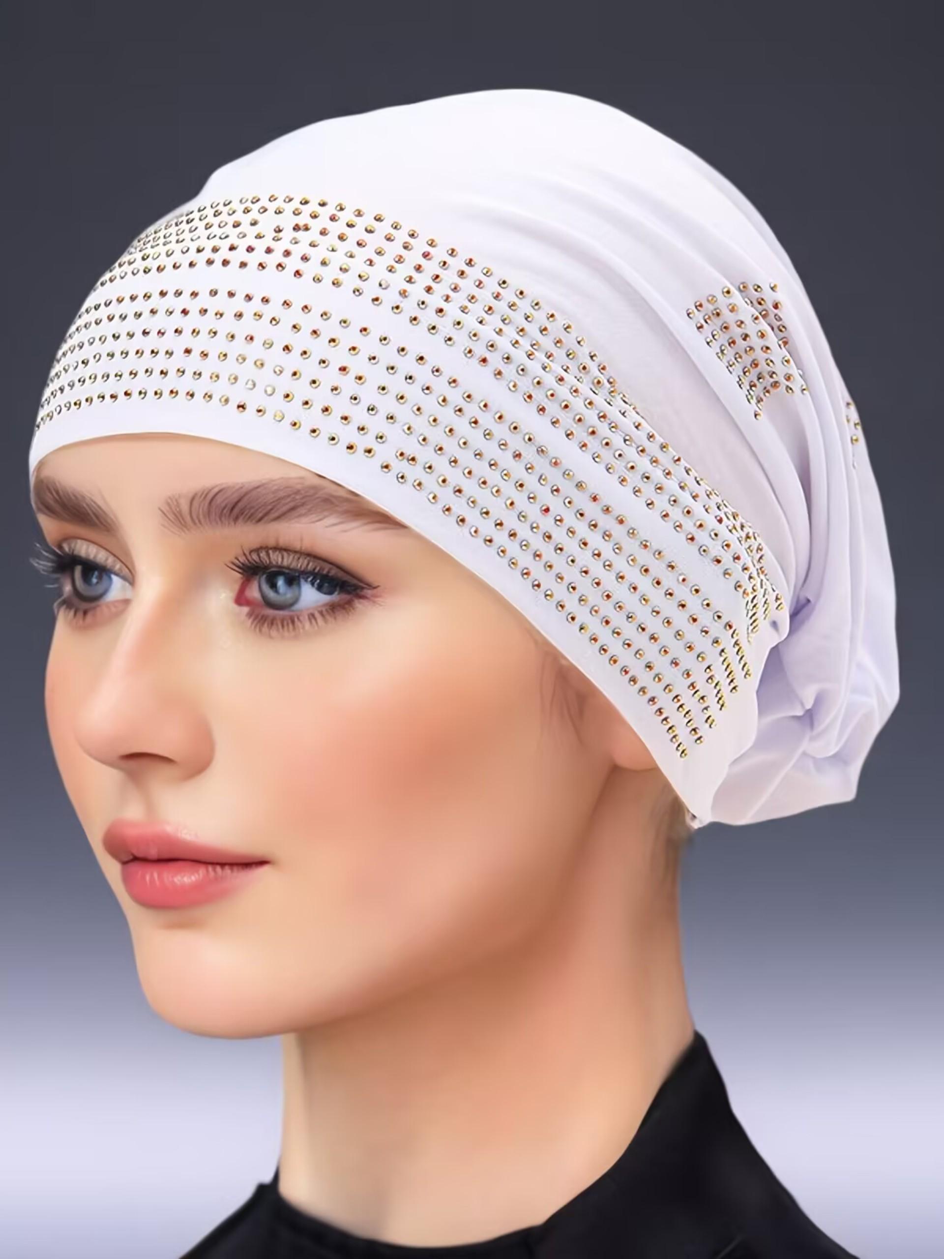 Women's Solid Color Hijab Balaclava, Breathable & Comfortable, Loose-Fit Turban Cap, Ideal for Sports, Yoga, Fitness, Fashion